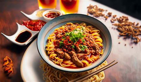  Dandan Noodles: Un Esplosione di Sapori Piccanti che Si Sciolgono Delicatamente sulla Lingua!